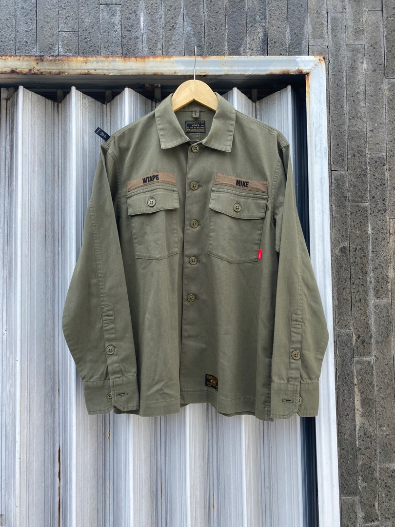 WTAPS BUDS LS SHIRT OLIVE DRAB COPO SERGE