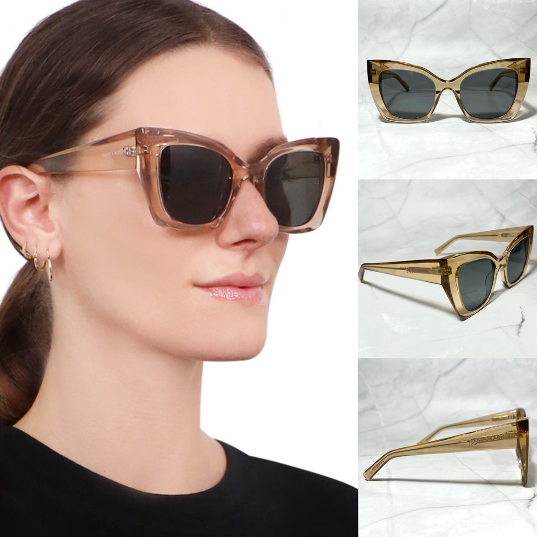 YSL Sunglasses | SL 552 in Transparent Nude, Women's Fashion, Watches ...