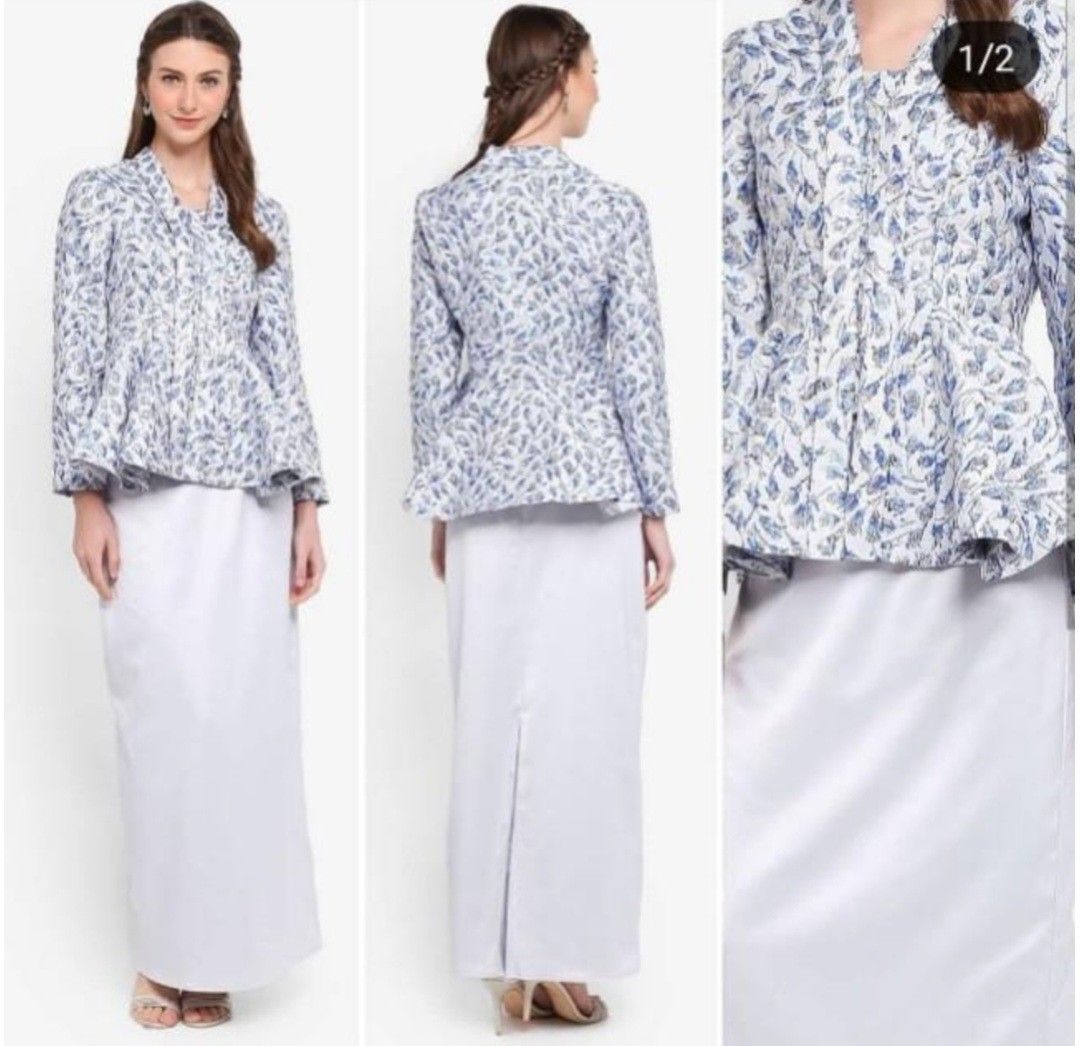Zalia jacquard deals peplum kebaya