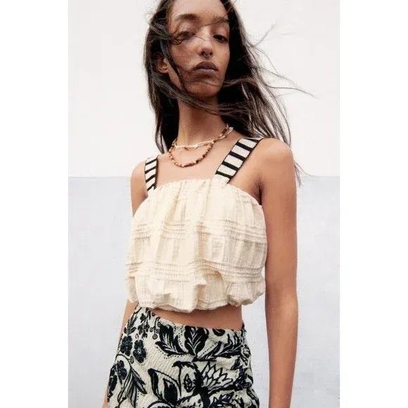 Zara Bubble Top, Women's Fashion, Tops, Blouses on Carousell
