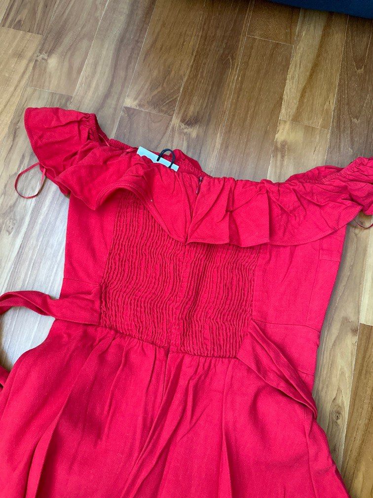 zara off shoulder red dress Zara | Dresses | Zara Off The Shoulder Elegant Red Midi Dress