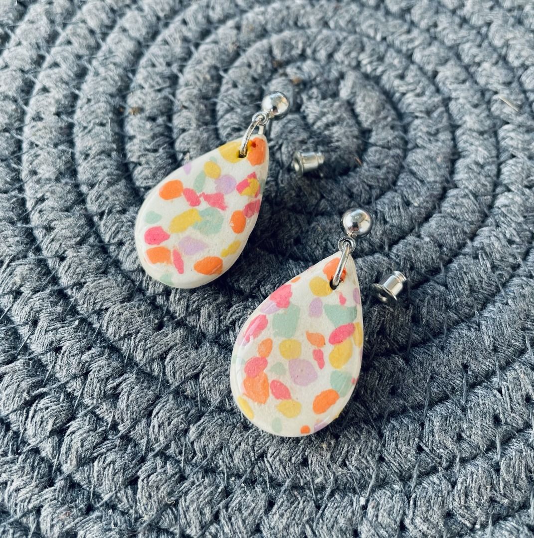 Air dry clay earrings store