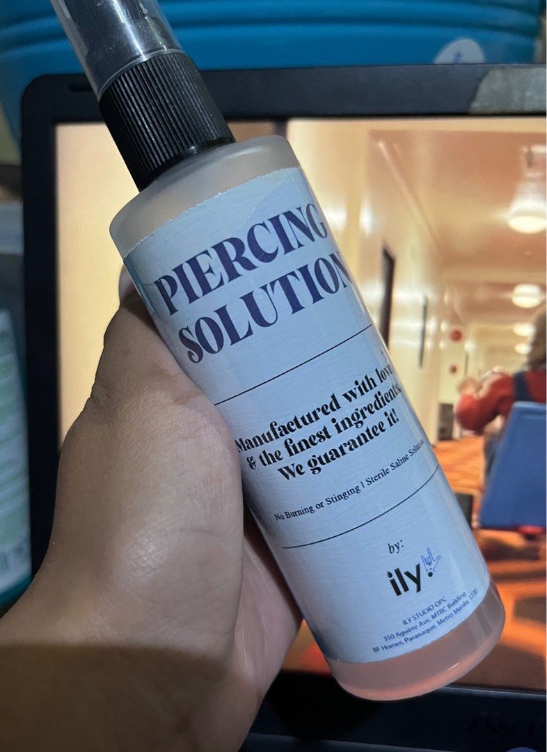 100 mL Sterile Saline Solution Piercing Aftercare by ILY, Beauty