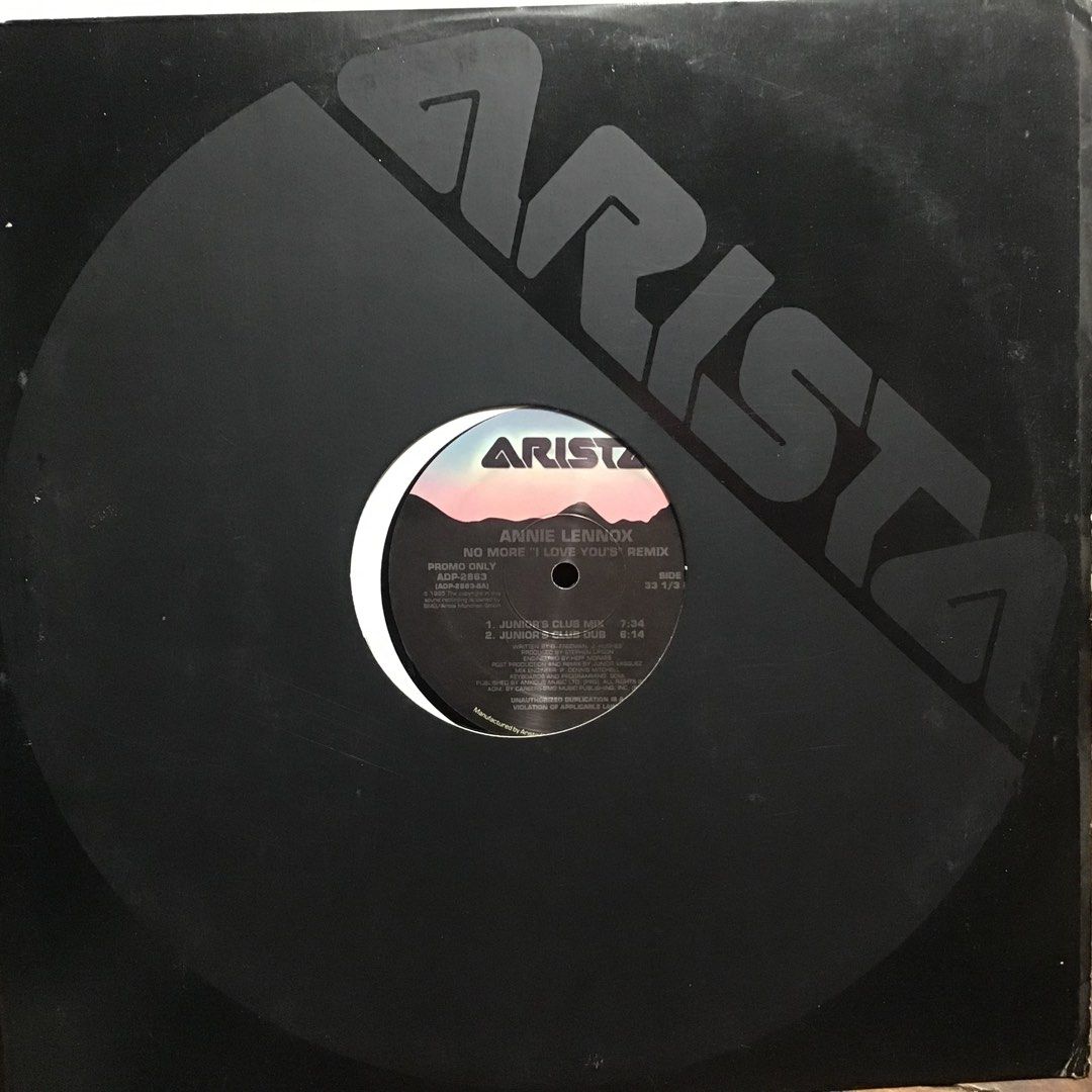 12 INCH Annie Lennox (Eurythmics) - No More I Love You's OOP USA 12” VINYL  RECORD Anubis Piring Hitam 90s Pop, Hobbies & Toys, Music & Media, Vinyls  on Carousell