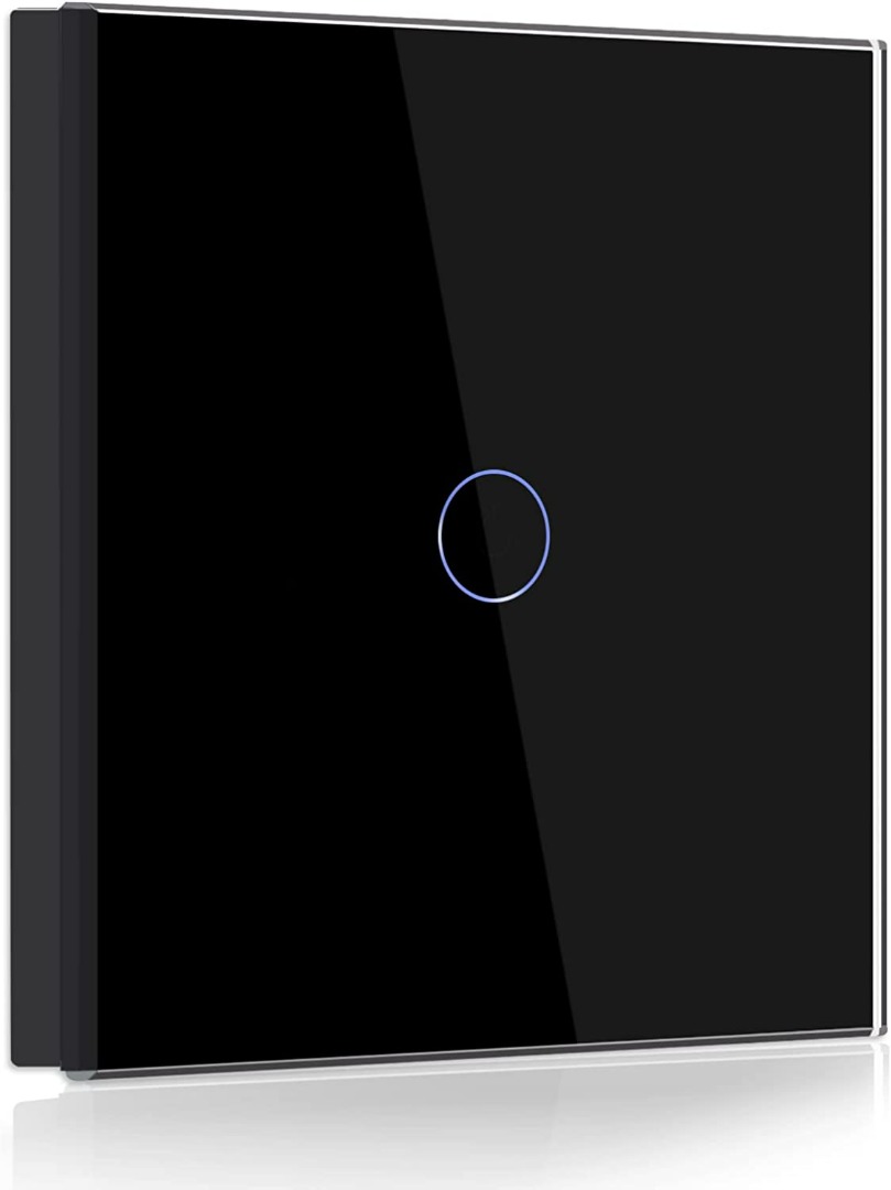 2237) BSEED TOUCH LIGHT SWITCH 1 GANG 1 WAY, TEMPERED GLASS PANEL LIGHT