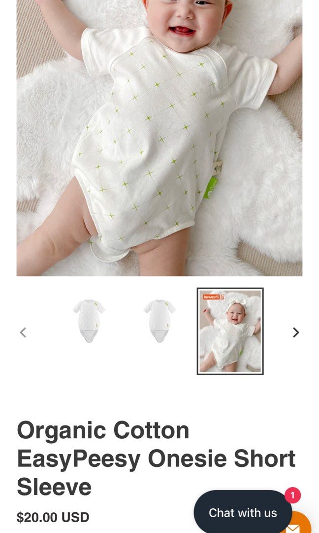 4 x Infansys organic cotton baby clothes Carousell