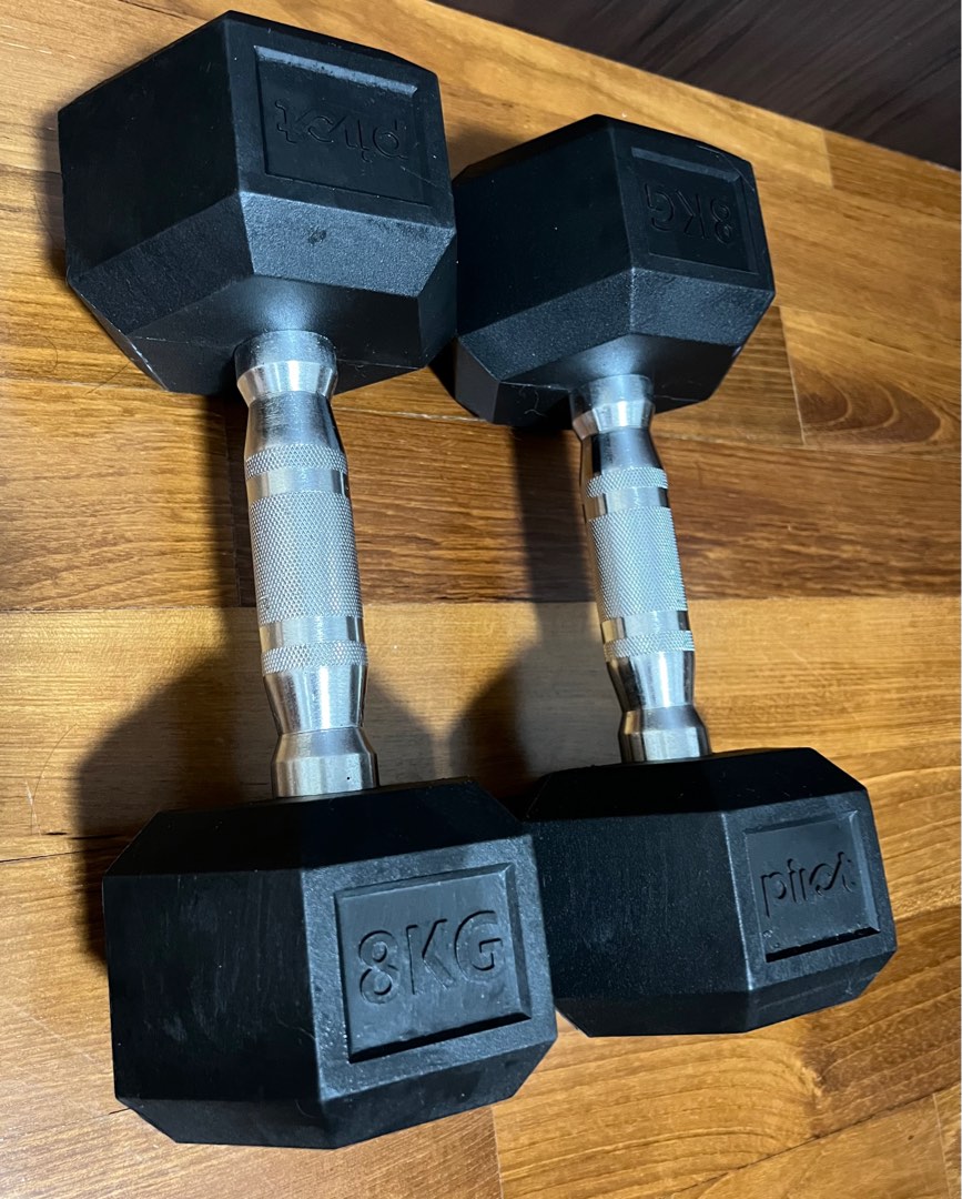 8KG Dumbbells, Sports Equipment, Exercise & Fitness, Weights ...