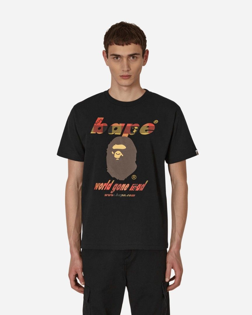 A Bathing Ape Block Check WGM Ape Head T Shirt Men s Fashion Tops Sets Tshirts Polo Shirts on Carousell