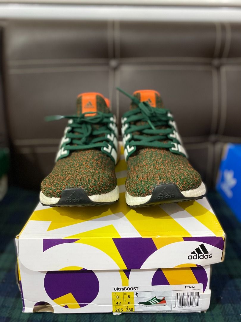 Adidas Ultraboost Miami Hurricane Men s Fashion Footwear
