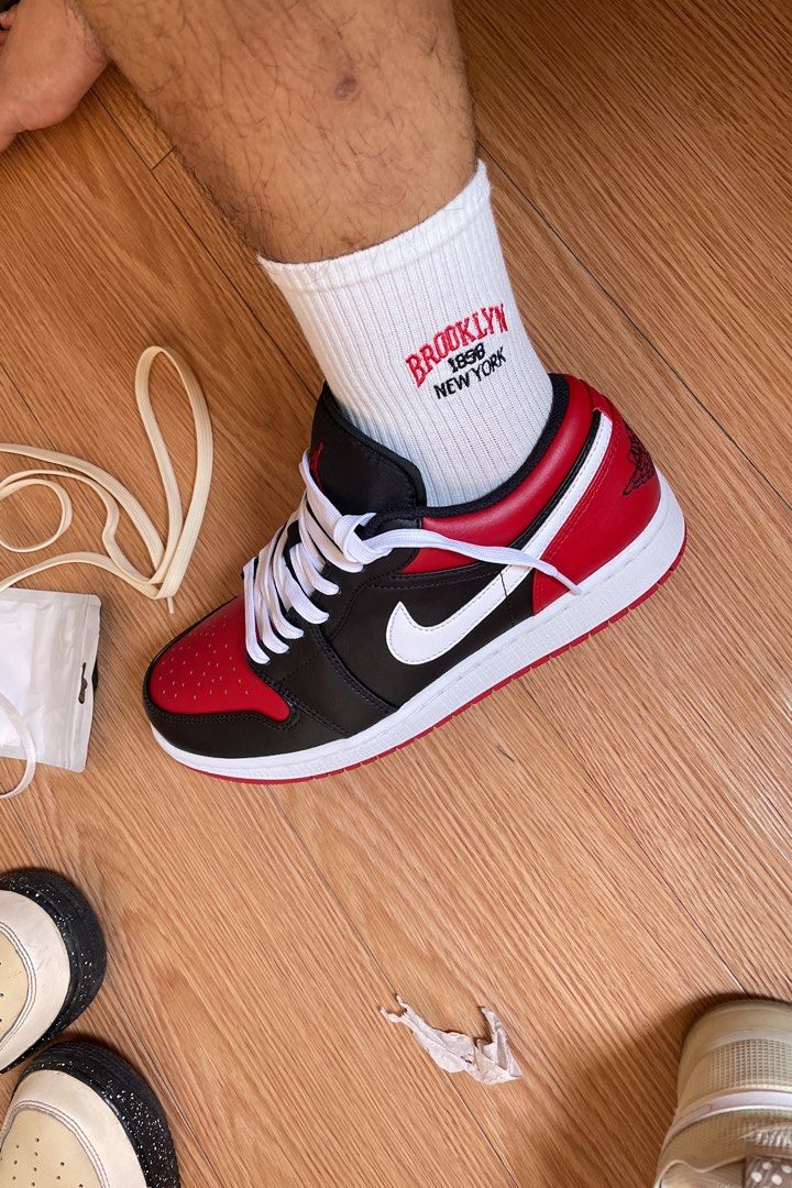 Bred toe white laces store