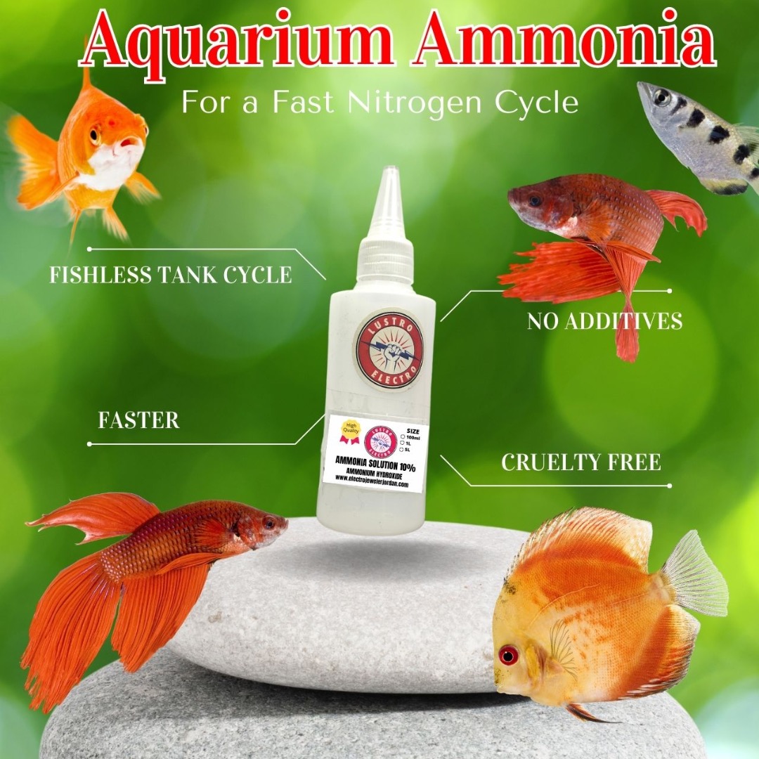 Ammonia For Fishtank Cycling Super fat Aquarium Cycyling cruelty Free Pure Ammonia 10 solution