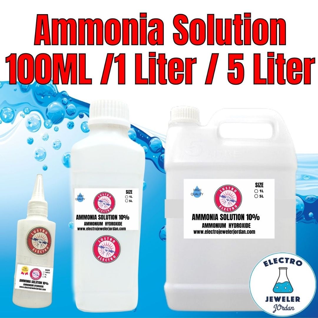 Ammonia solution 10 Cleaning, Disinfecting, Electroplating, Degreasing