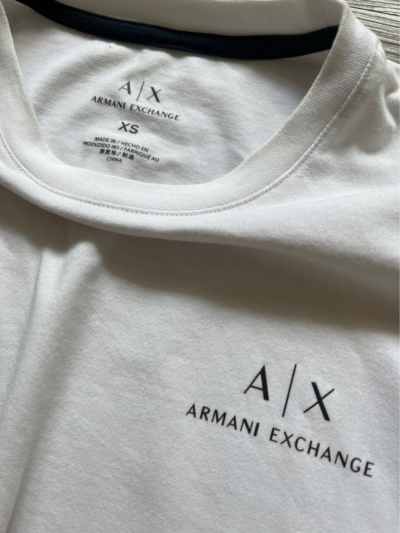 Armani Exchange T Shirt Size XS White Dark Navy Blue