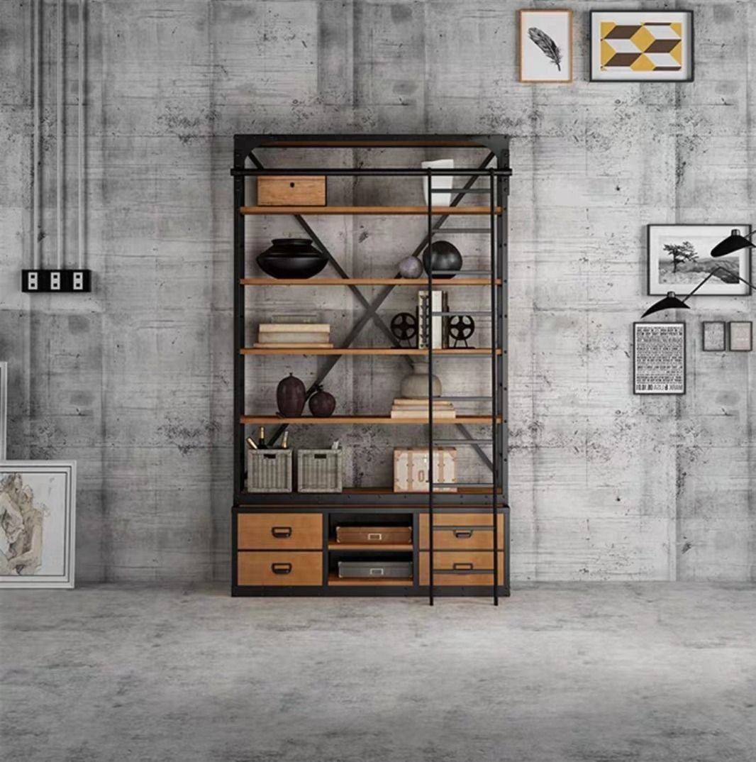 AUROR Industrial Metal Library Shelf, Furniture & Home Living ...