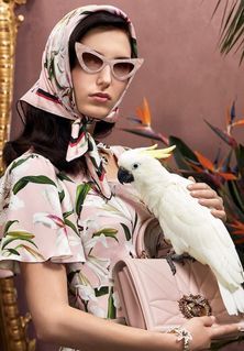 Authentic Dolce and Gabbana lily print midi dress