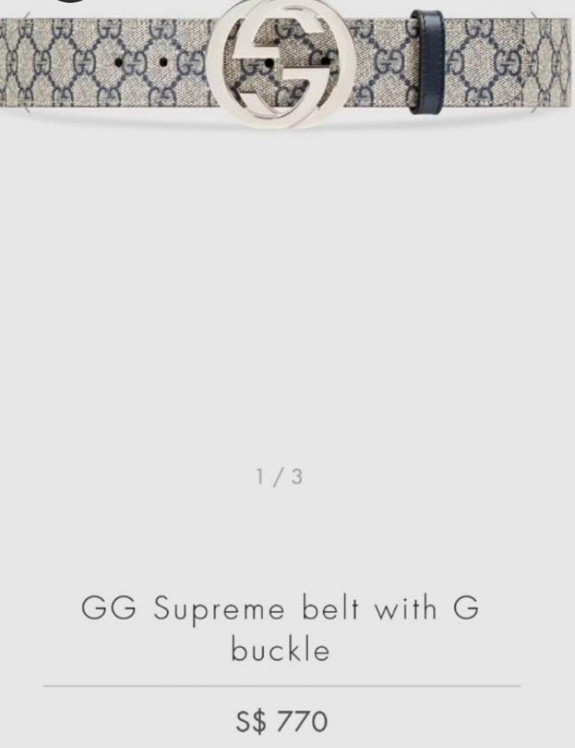 Gg supreme belt with top g buckle