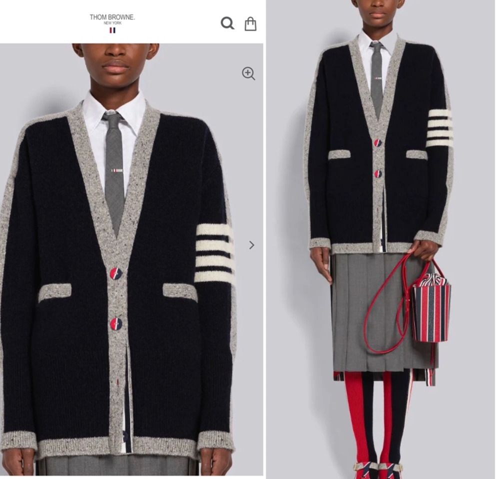 Thom browne wool discount cardigan
