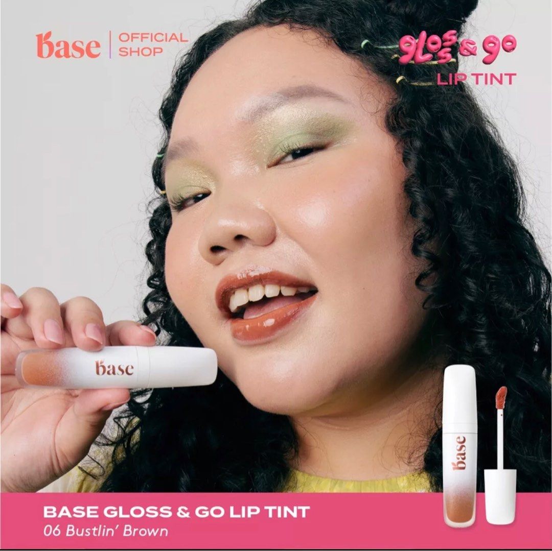 BASE Gloss & Go Lip Tint Shade Bustlin Brown on Carousell