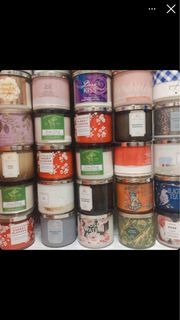 Bath and body works (white barn) 3 wick candles