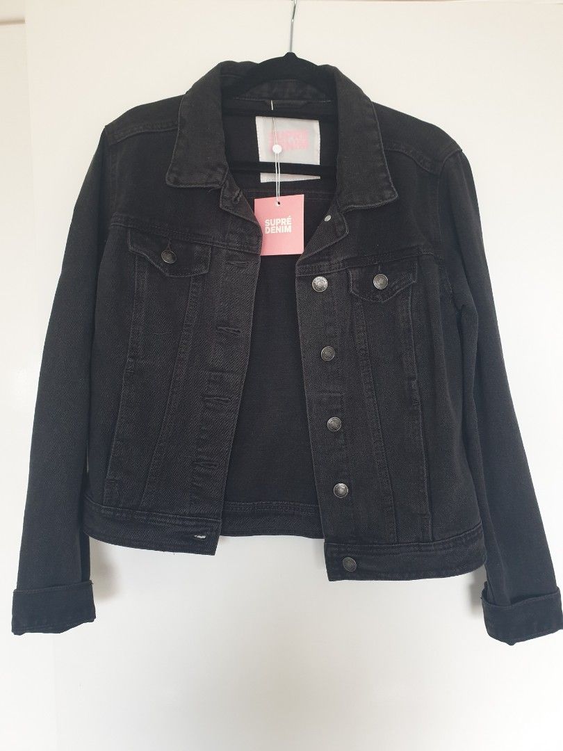 Supre black 2024 denim jacket