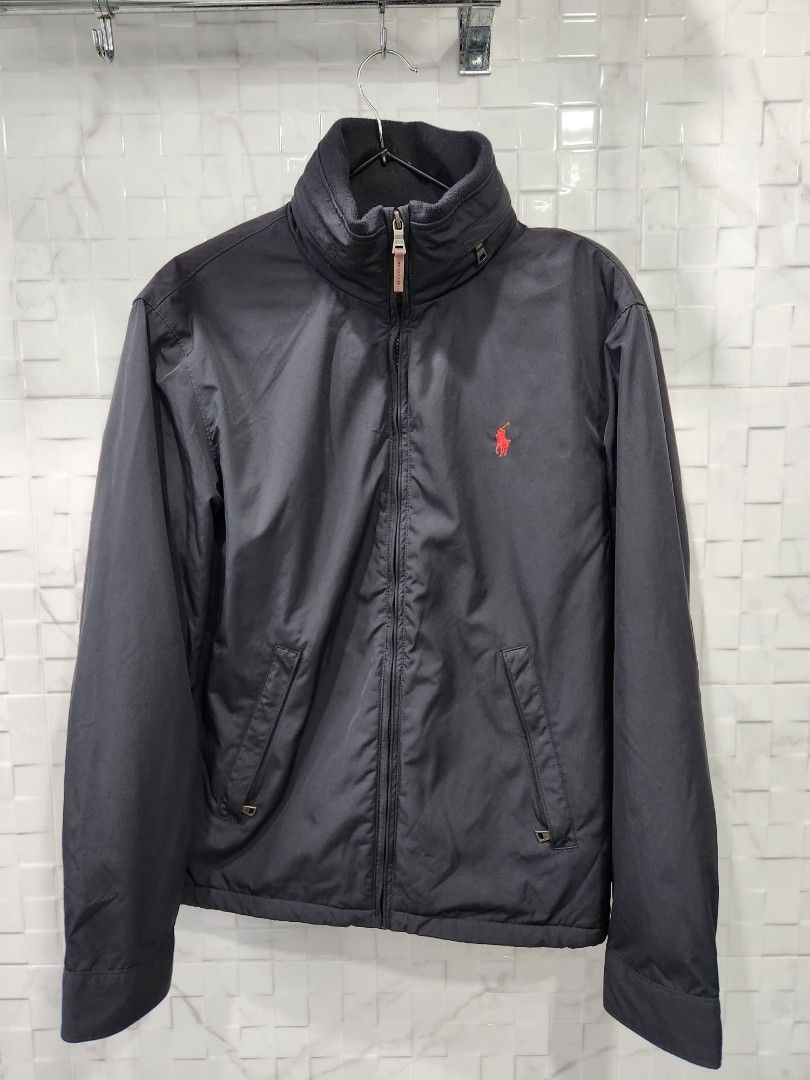 All black polo jacket deals
