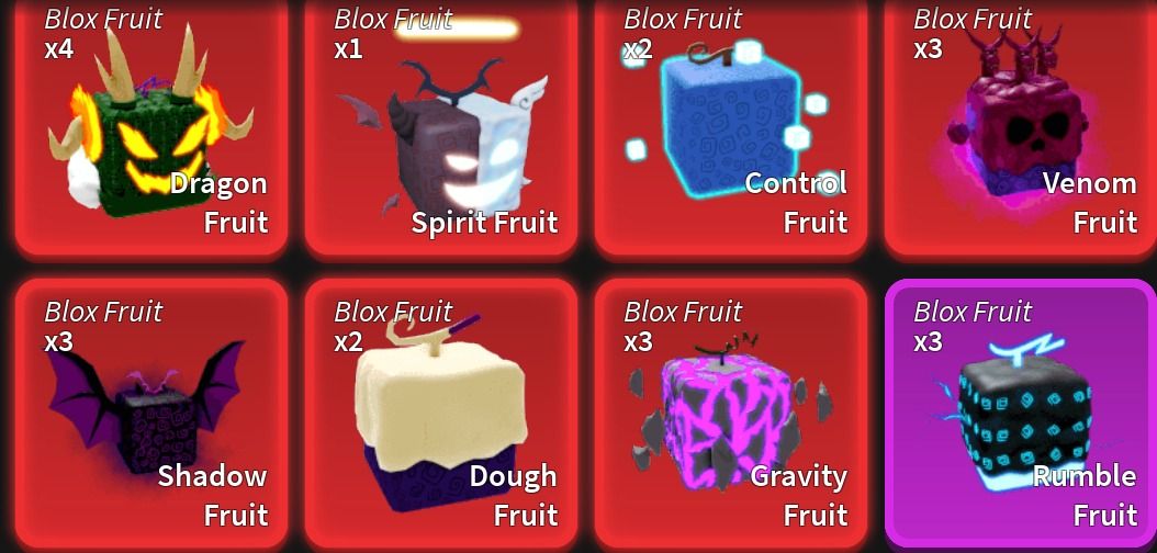 Blox fruit fruits for sell