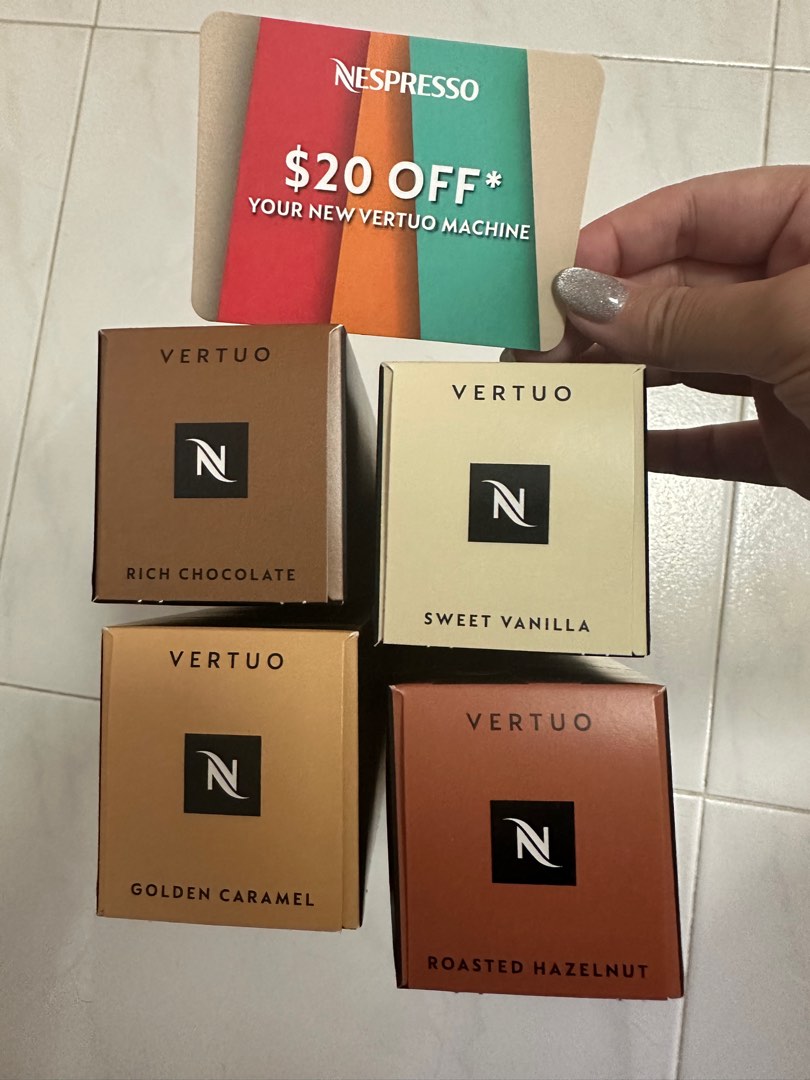 BN Vertuo Nespresso capsules and voucher, Food & Drinks, Beverages on