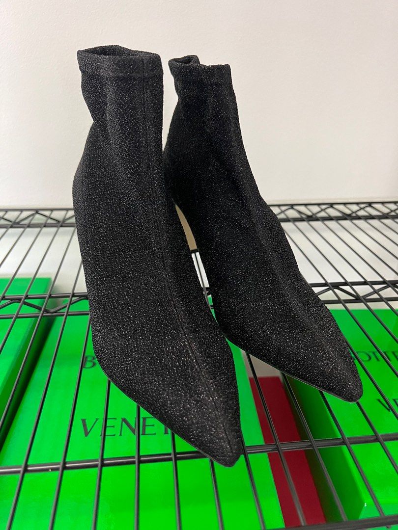 Glitter sock heels hotsell