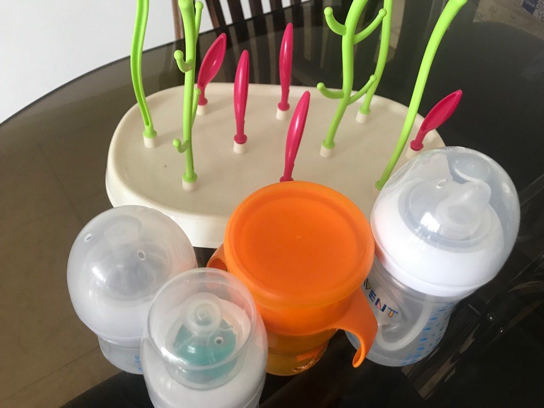 Bottle Holder and avent milk bottles, Babies & Kids, Nursing & Feeding