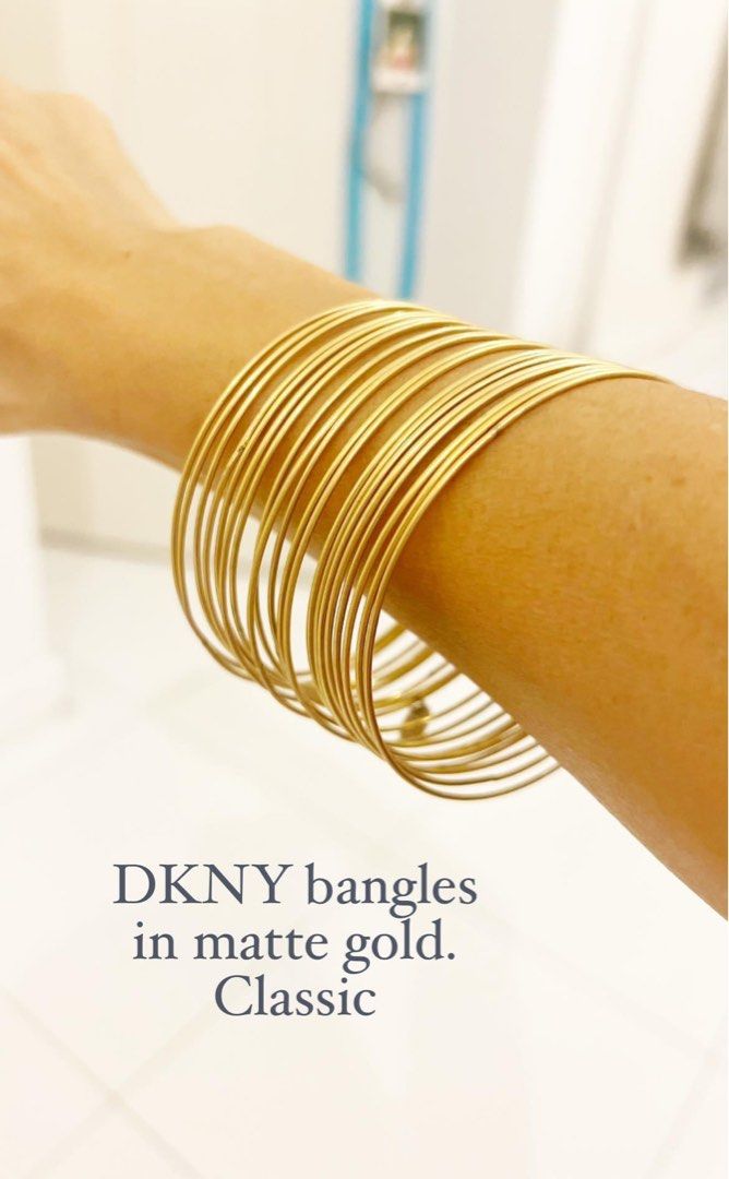 Bracelets Bangles Cuffs DKNY leather 925 silver wood