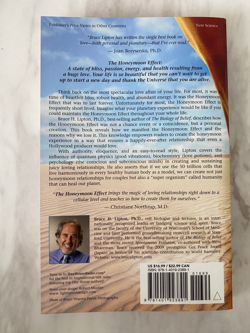 Bruce Lipton - The Honeymoon Effect, Hobbies & Toys, Books & Magazines,  Fiction & Non-Fiction on Carousell