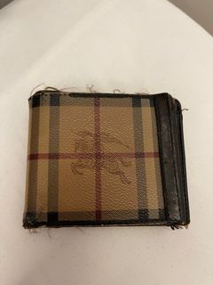 Burberry Renfrew Men's Canvas and Leather Continental Zip-around Wallet