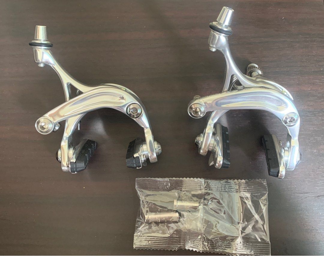 Centaur Campagnolo bicycle brakes (1 pair) (Category: Bicycles) located in Quezon City. Submitted by caspii (Listing ID 1225716462, Image 3). Description: Original Campagnolo brakes (front and back) MOP: Gcash Delivery via Grab/Lalamove; booked and shouldered by buyer.