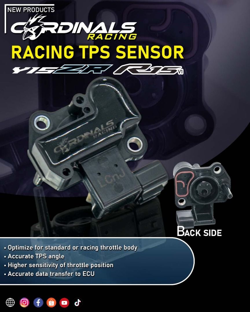 Cardinals Racing TPS sensor for Yamaha Y15zr sniper R15 v1, Motorcycles ...