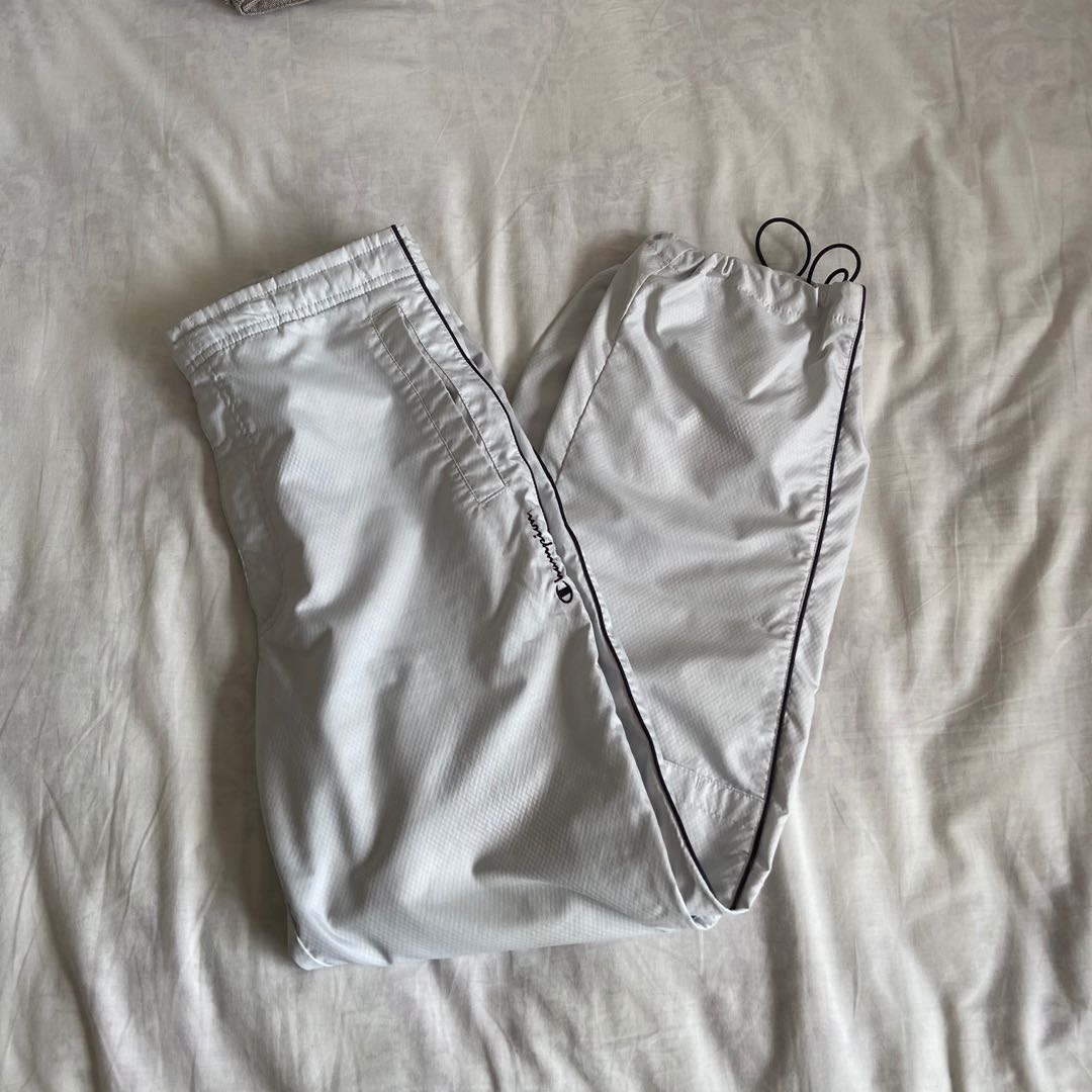 champion track pants in light grey, Men's Fashion, Bottoms, Joggers on