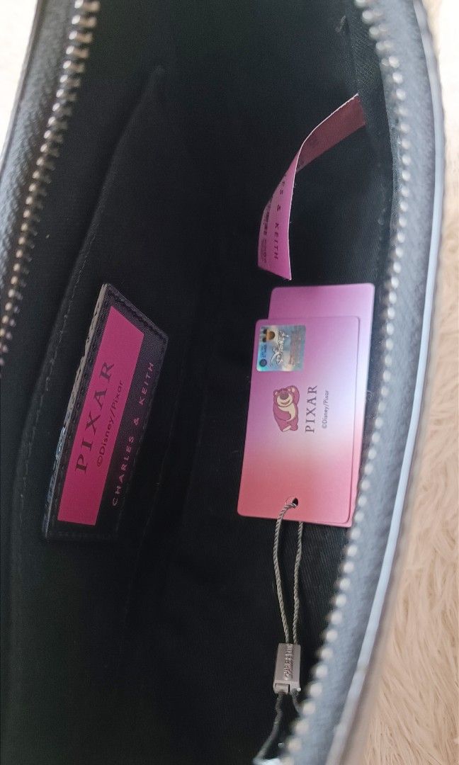 Charles & Keith Pixar Lotso Collection Lotso FurTrim Shoulder Bag (100 original), Women's