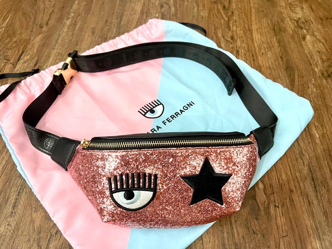 Chiara Ferragni Glittery Pink Bum Bag