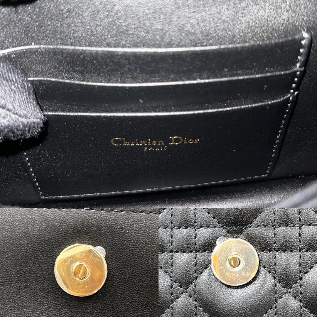 CHRISTIAN DIOR Lambskin Miss Dior Mini Bag Black 1298503
