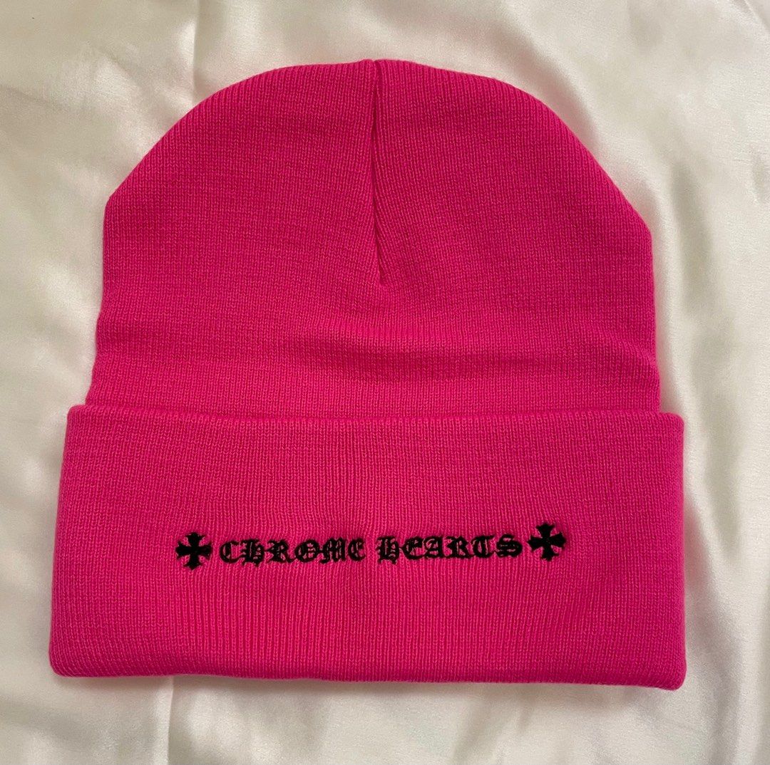 Chrome Hearts Triple Cross Pink Beanie, Women's Fashion, Watches