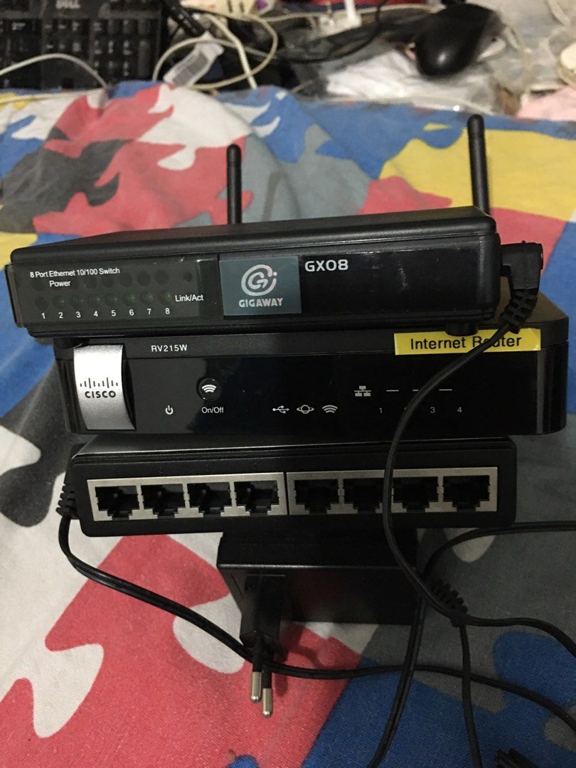 Cisco router RV215W, linksys 8 port small switch and giveaway small 8 ...