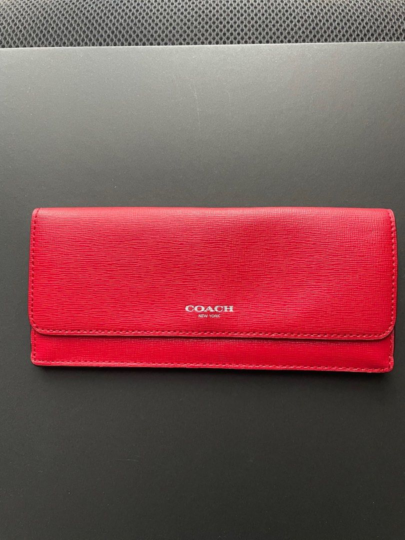 Red coach wallet store
