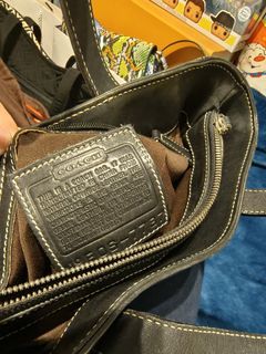 Coach Vintage black leather tote bag