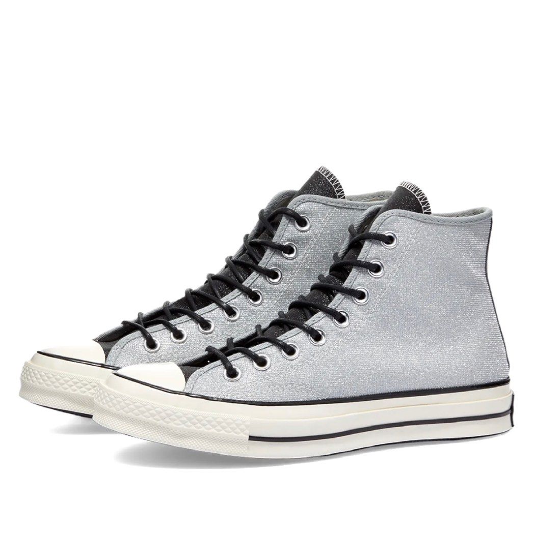 White glitter on sale high top converse