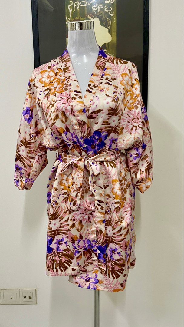 Cotton On BODY FLOWER DRESSING GOWN /kimono dress, Women's Fashion, Dresses  u0026 Sets, Dresses on Carousell