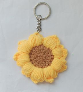 Crochet Sunflower keychain