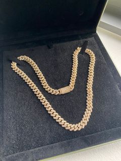 Gold cuban discount link chain necklace