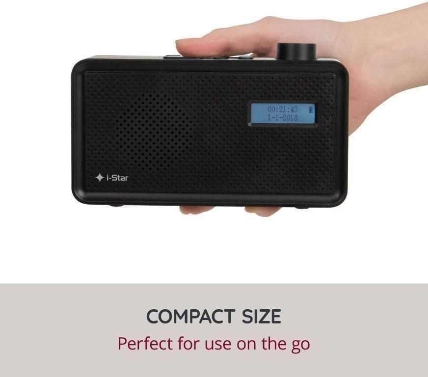 DAB/DAB+ Digital & FM Radio, Rechargeable Battery and Mains Powered DAB ...