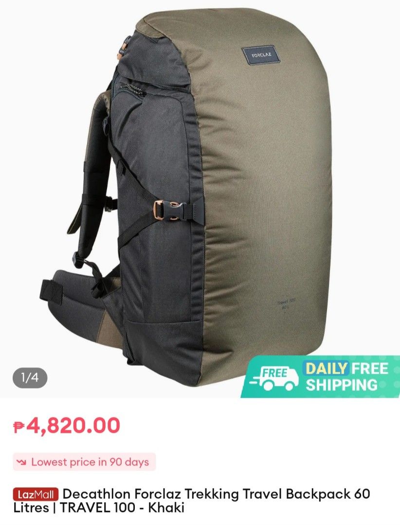 Decathlon 60 discount liter backpack