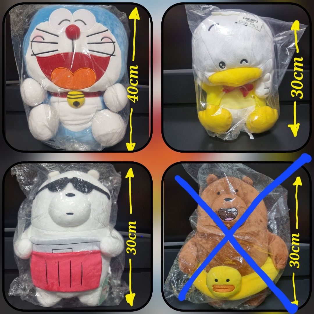Doremon, Hapidanbui Sanrio, We Bear Bears Plush, Hobbies & Toys, Toys