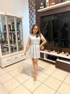 Dress Brukat Baby Blue